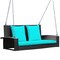 Costway 2-Person Patio Rattan Hanging Porch Swing Bench Chair Cushion Beige\Black\Red\Turquoise